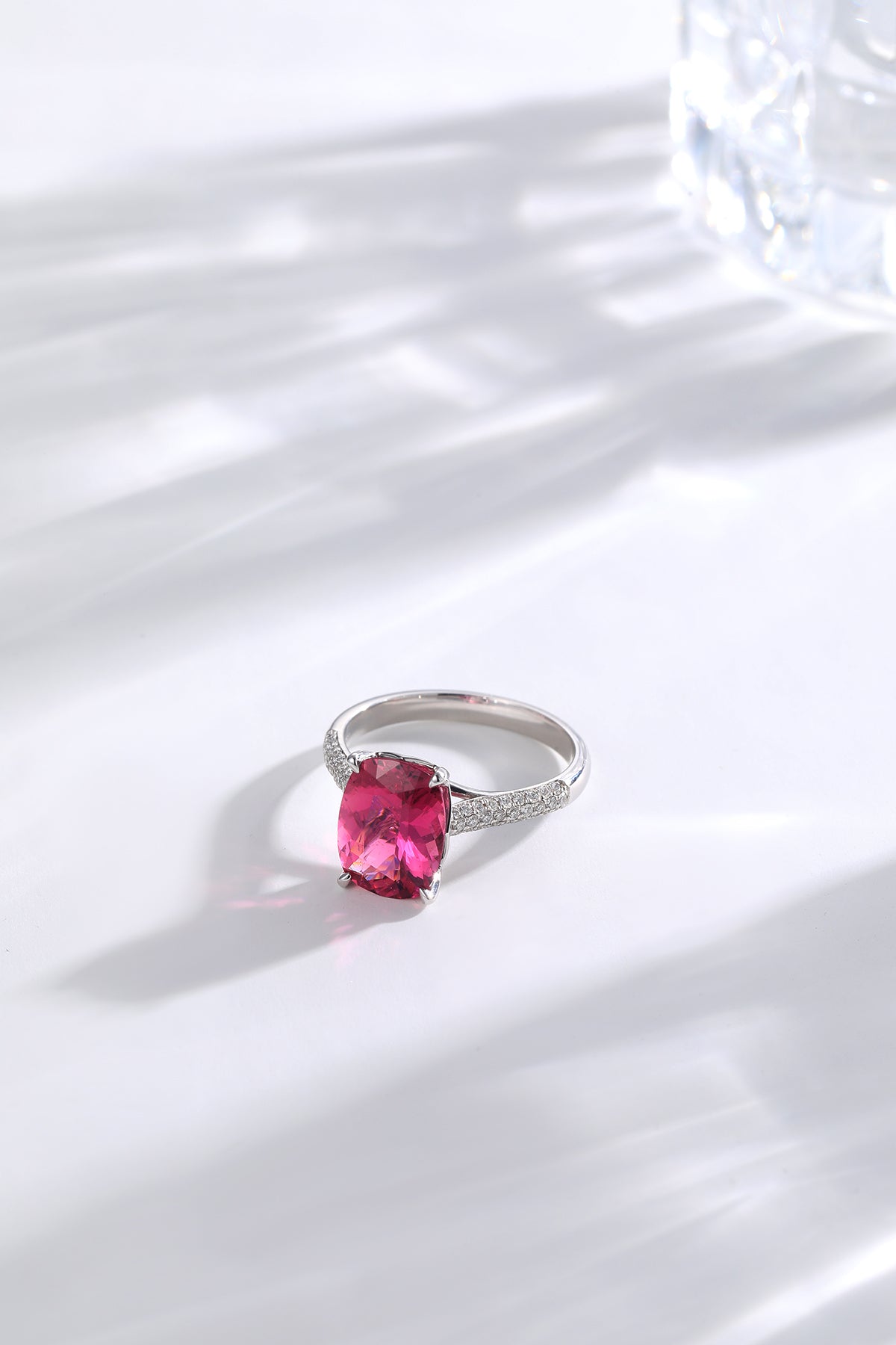 Pink Tourmaline Diamond Ring