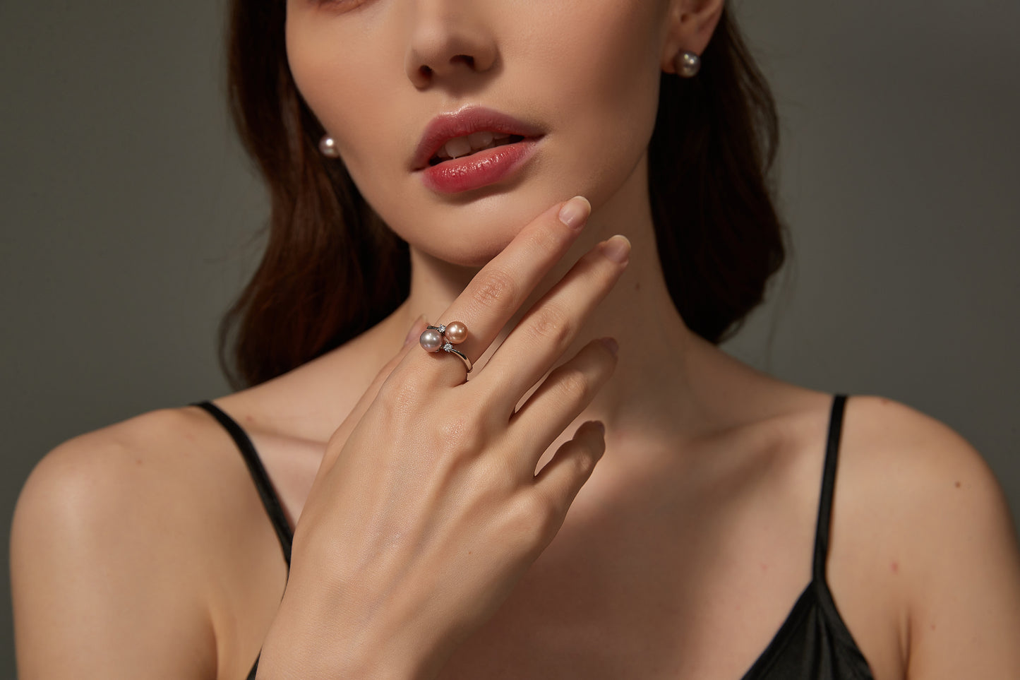 Pink and Purple Duo Freshwater Pearl Ring