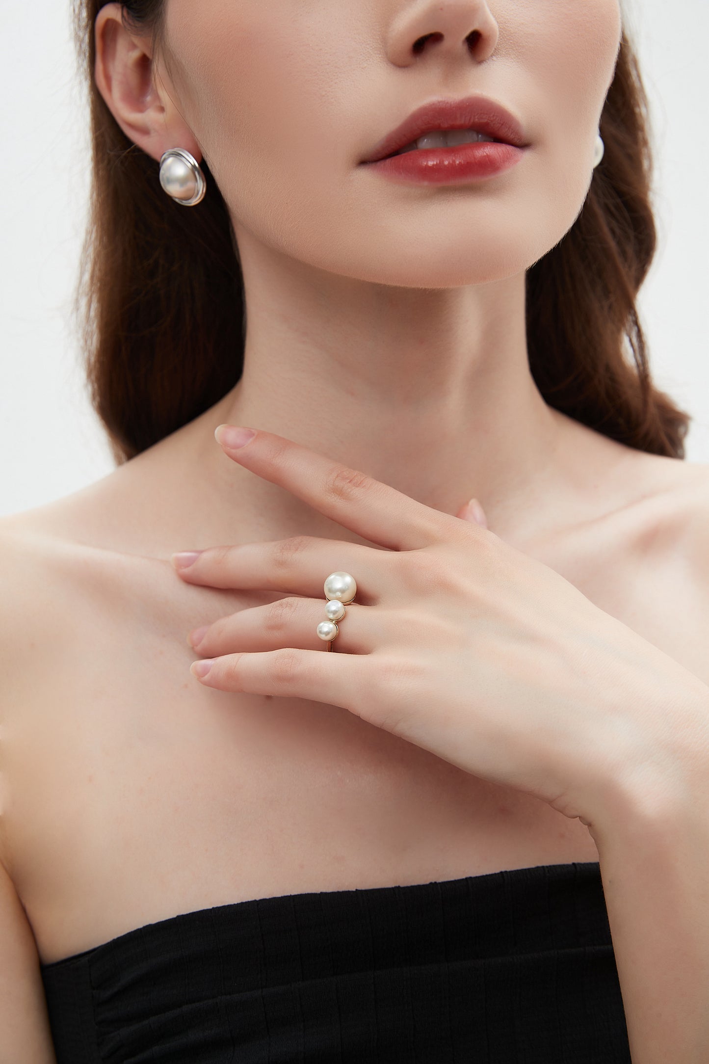 Freshwater Three Pearl Ring