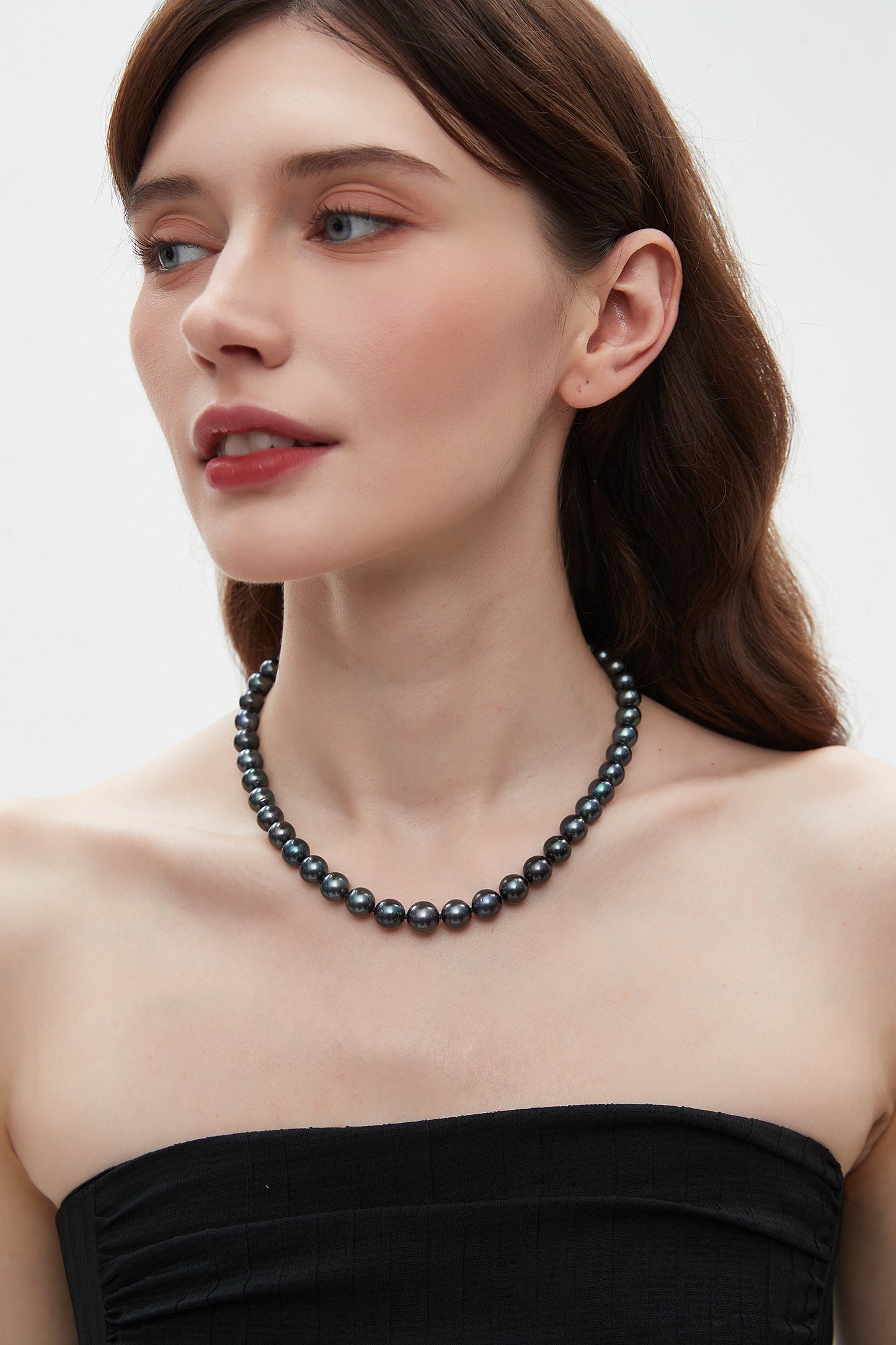 Japanese Margarite Black Pearl Necklace