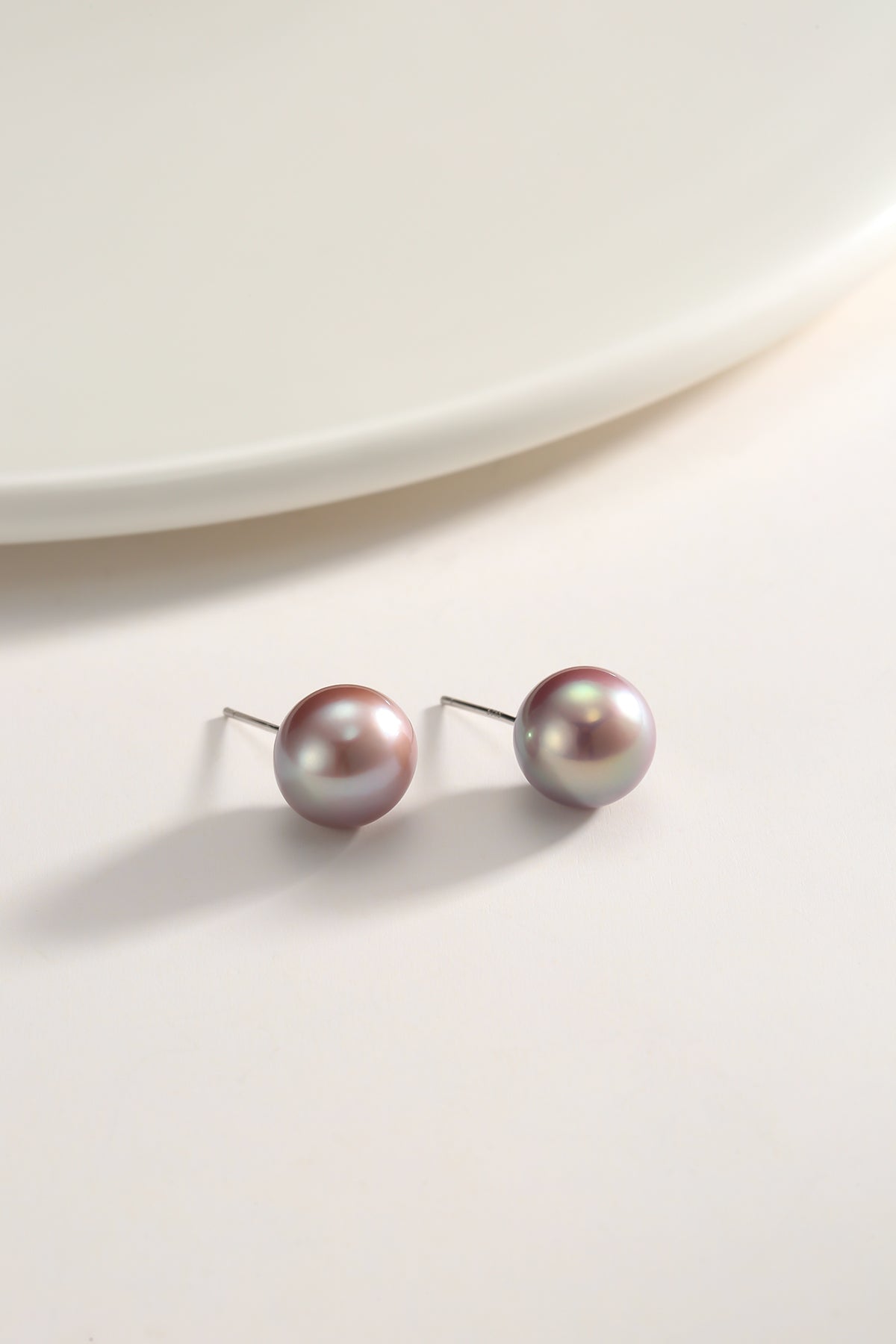 Purple Freshwater Pearl Earrings