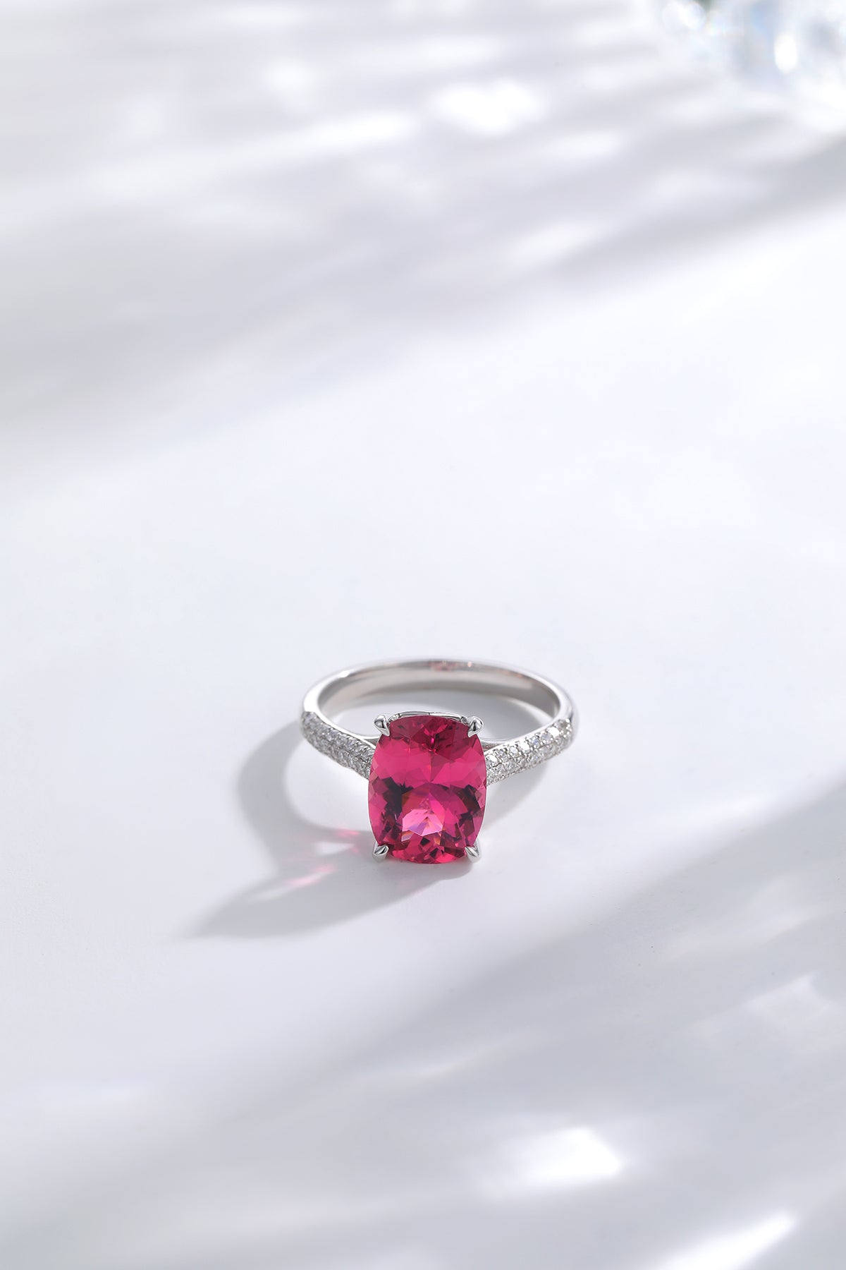 Pink Tourmaline Diamond Ring