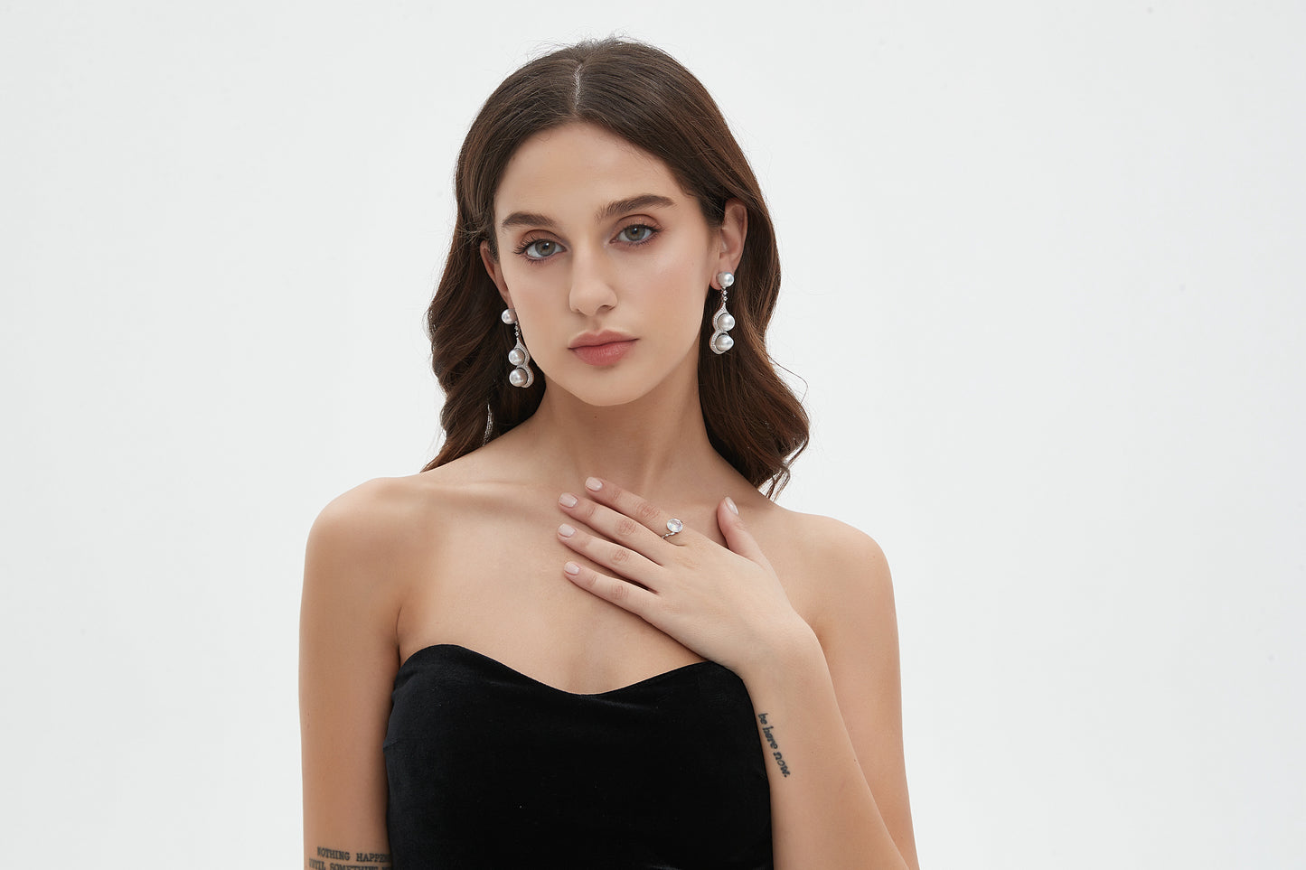 Baroque Seawater Pearl Earrings with Fancy Diamond