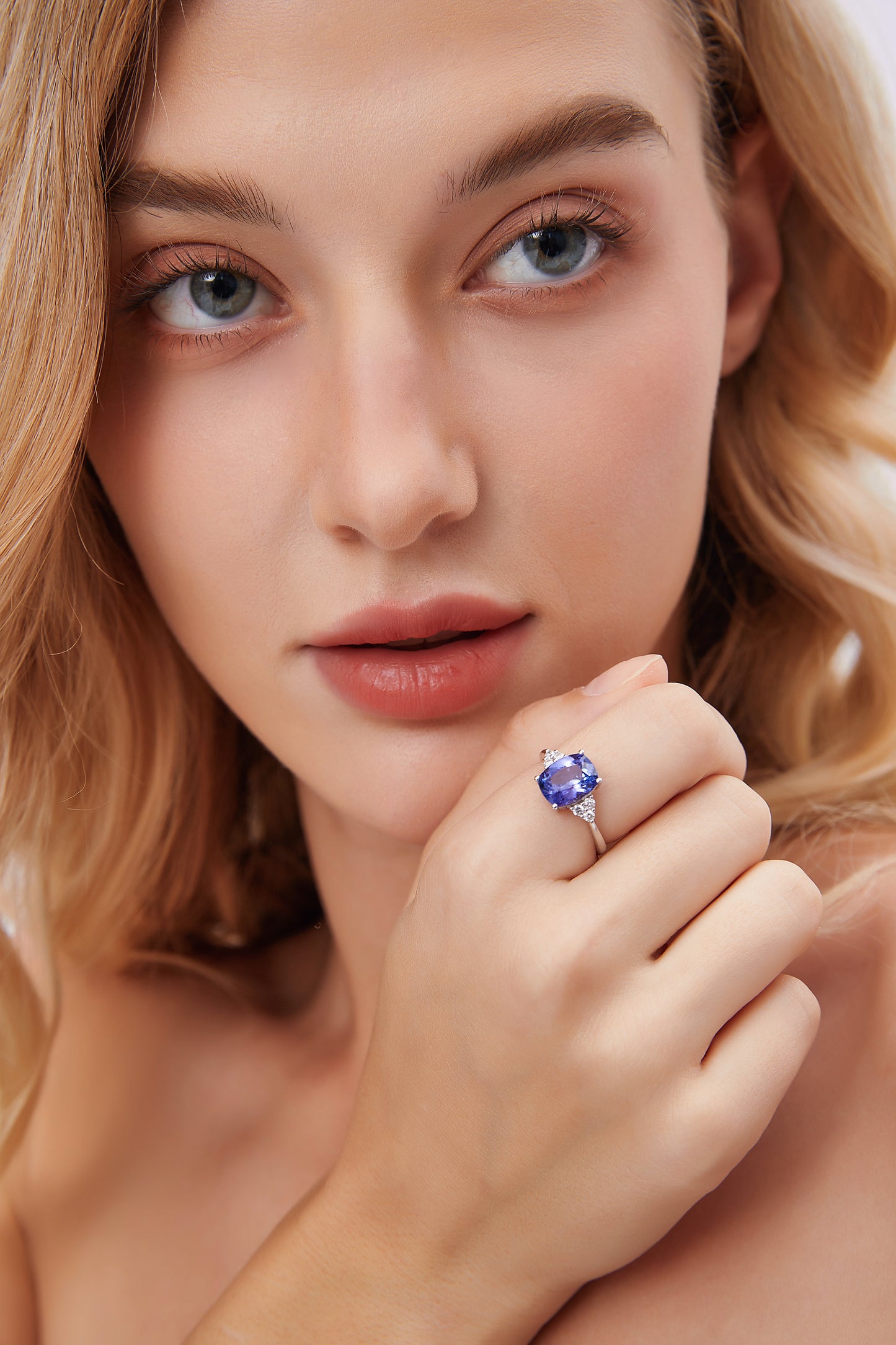 Purple Tanzanite Diamond Ring