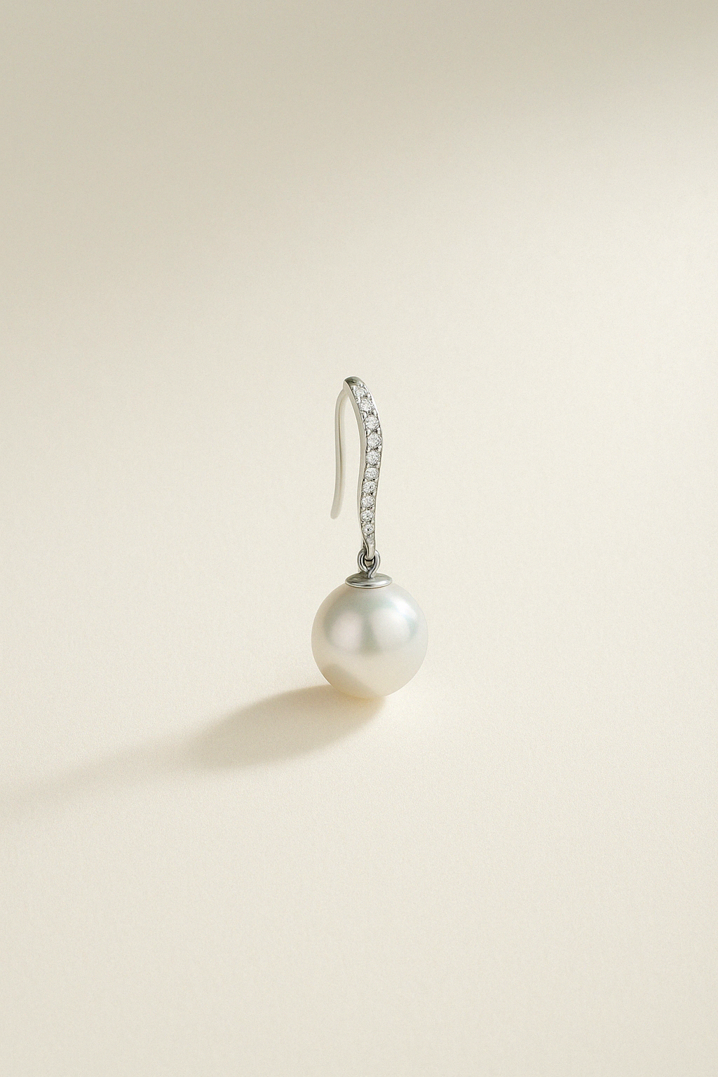 South Sea White Pearl Dangle Earrings