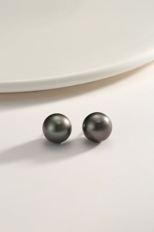 Tahitian Black Pearl Earrings