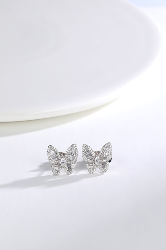 Fancy Diamond Butterfly Earrings