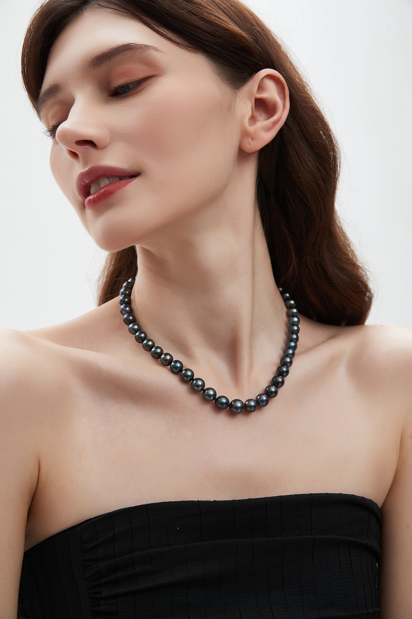 Japanese Margarite Black Pearl Necklace