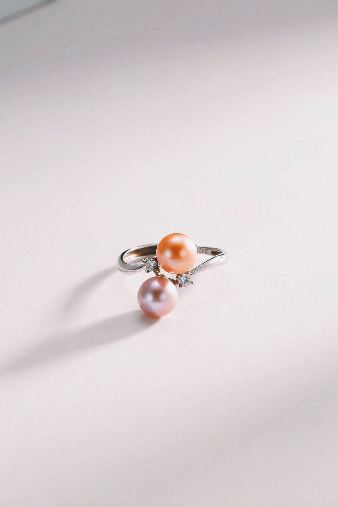 Pink and Purple Duo Freshwater Pearl Ring