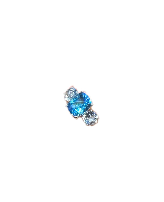 Blue Topaz Cushion Cut Ring