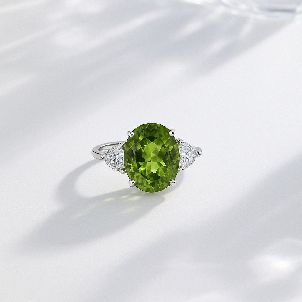 Green Peridot Ring