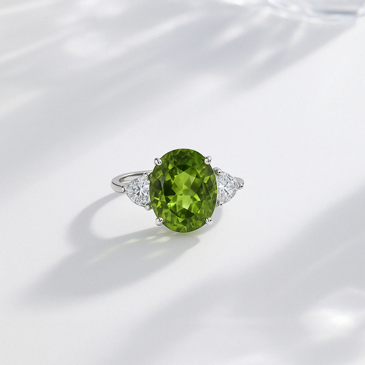Green Peridot Ring